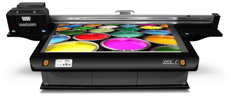 VR5D-E UV-LED Flatbed Printer